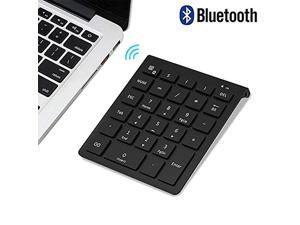 ZUEN Small Keyboard 28-Key Bluetooth Numeric Keypad Financial Accounting Office Switch-Free Laptop for Office Silver