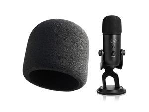 Foam Microphone Windscreen  Mic Cover Pop Filter for Blue Yeti Yeti Pro Condenser Microphones Black