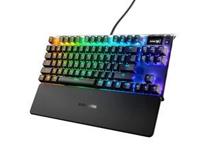 Apex 7 TKL Compact Mechanical Gaming Keyboard OLED Smart Display USB Passthrough and Media Controls Linear and Quiet RGB Backlit Red Switch Apex 7 TKL Compact Mechanical Gaming Keyboard OLED Smart Display USB Passthrough and Media Controls Linear and Quiet RGB Backlit Red Switch