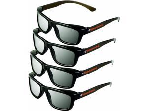 ED 4 Pack CINEMA 3D GLASSES For LG 3D TVs  Adult Sized Passive Circular Polarized 3D Glasses