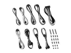 CableMod E-Series Classic ModMesh Sleeved Cable Kit for EVGA G5 / G3 / G2 / P2 / T2 (Black + White)