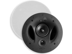 Polk Audio 70-RT 3-Way In-Ceiling Speaker (2.5 Driver, 7 Sub) - The Vanishing Series | Power Port | Paintable Grille | Dual Band-Pass Bass Ports White