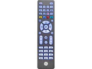 GE Backlit Universal Remote Control for Samsung, Vizio, LG, Sony, Sharp, Roku, Apple TV, TCL, Panasonic, Smart TV, Streaming Players, Blu-Ray, DVD, Simple Setup, 4-Device, Graphite, 48848