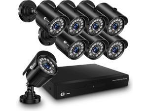 Good Product Outlet 1080P Wired Security Cameras System - 8CH Home Security Camera System DVR(No Hard Drive),8PCS 2MP Security Cameras, IP66 Waterproof Outdoor Camera System, Night Vision, Motion Det
