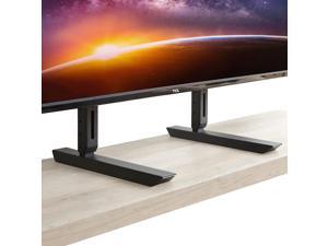 Good Product Outlet Universal Large TV Stand - Height Adjustable Base for TVs Up to 77  - Wobble-Free Replacement Stand Works w/ Any TV Including Vizio, TCL, Samsung & More - Flat Design Compatible w