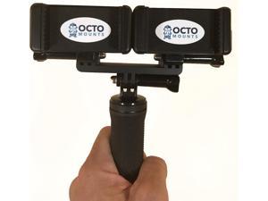 OCTO MOUNT Dual Device HandHeld Stabilizer for Cell Phone or GoPro Camera Compatible with iPhones Samsung Galaxy HTC etc