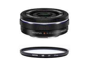 OLYMPUS 14-42mm F3.5-5.6 EZ ED Black (White Box) + HOYA UX UV 37mm Filter OLYMPUS 14-42mm F3.5-5.6 EZ ED Black (White Box) + HOYA UX UV 37mm Filter