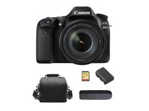 CANON EOS 80D KIT EFS 18135mm F3556 IS USM  64GB SD card  camera Bag  LPE6N Battery  Memory Card Reader