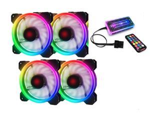 12CM/120MM RGB Cooling Fan for PC Tower Case High Airflow Quiet Adjustable Speed