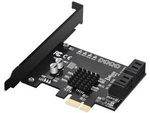 PCIe SATA Card 4 Ports,6 Gbps SATA 3.0 PCIe Card,PCIe to SATA Controller Expansion Card,SATA 3.0 Non-Raid,Can be Use as System Boot Disk,Support SSD/HDD Hard Disk