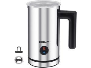 BOSALY Milk frother, Electric Milk Frother, Automatic Hot Cold Milk Maker, Milk Foamer Frother, Milk Steamer Frother Heater for Lattes, Coffee Espresso, Hot Chocolates, Cappuccinos (Silver) BOSALY Milk frother, Electric Milk Frother, Automatic Hot Cold Milk Maker, Milk Foamer Frother, Milk Steamer Frother Heater for Lattes, Coffee Espresso, Hot Chocolates, Cappuccinos (Silver)