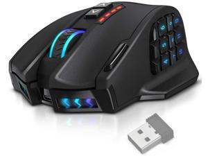 UtechSmart VENUS Pro RGB MMO Wireless Gaming Mouse, 16,000 DPI Optical Sensor, 2.4 GHz transmission technology, Palm Grip Ergonomic Design, Chroma RGB Lighting, 16 programmable buttons, Up to 70 Hours UtechSmart VENUS Pro RGB MMO Wireless Gaming Mouse, 16,000 DPI Optical Sensor, 2.4 GHz transmission technology, Palm Grip Ergonomic Design, Chroma RGB Lighting, 16 programmable buttons, Up to 70 Hours