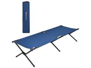 Adults Kids Folding Camping Cot-Blue Adults Kids Folding Camping Cot-Blue
