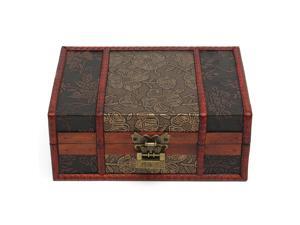 Red Vintage Retro Flower Carved Wooden Jewelry Gift Collect Box Case Holder Red Vintage Retro Flower Carved Wooden Jewelry Gift Collect Box Case Holder