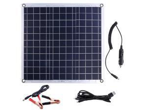 60W DC 12V 60W Solar Panel 5V Dual USB Ports Battery Charger Aluminum Plate Solar Powered Panel 60W DC 12V 60W Solar Panel 5V Dual USB Ports Battery Charger Aluminum Plate Solar Powered Panel