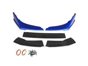Sedan 4 Door Front Bumper Lip Protector Body Spoiler Blue 5PCs For Honda Civic 2019-2020 Sedan 4 Door Front Bumper Lip Protector Body Spoiler Blue 5PCs For Honda Civic 2019-2020