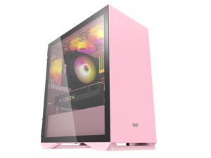 DarkFlash DLM22 Gaming Computer Case M-ATX/ITX USB 3.0 Supported Tempered Glass Door Opening Pink/Mint Green DarkFlash DLM22 Gaming Computer Case M-ATX/ITX USB 3.0 Supported Tempered Glass Door Opening Pink/Mint Green