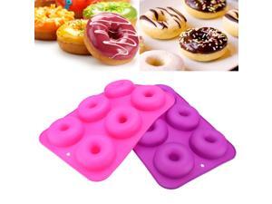 2pcs Donut Bagel Silicone Mold Cake Cookie Cheesecake Baking Non-Stick Mould 2pcs Donut Bagel Silicone Mold Cake Cookie Cheesecake Baking Non-Stick Mould