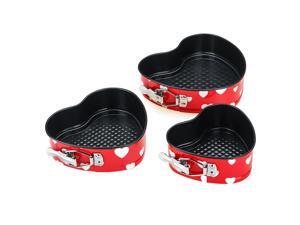 3Pcs / kit Mini Cake Bake Mould With Removable Bottom Heart Shape Baking Kitchen 3Pcs / kit Mini Cake Bake Mould With Removable Bottom Heart Shape Baking Kitchen