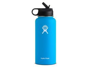 Hydro Flask Wide Mouth Water Bottle Stainless Steel, Straw Lid - 32Oz - Blue