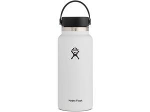 Hydro Flask 32Oz Water bottle Stainless Steel & Vacuum Insulated with Straw Lid-white-New