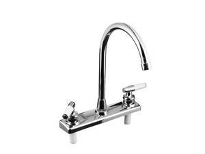 Kitchen Faucet Dual Handles Hot & Cold Basin Sink Mixer Tap for RV / Mobile Home