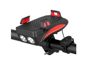 USB Rechargeable LED Bicycle Headlight Bike Horn Handlebar Phone Holder Cycle VC 4 USB Rechargeable LED Bicycle Headlight Bike Horn Handlebar Phone Holder Cycle VC 4