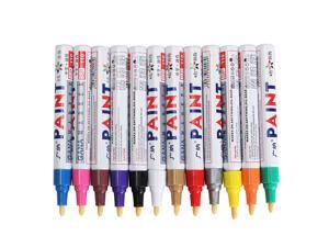 12Pcs All Color Tyre Permanent Paint Pen Tire Metal Outdoor Marking Ink Marker Trendy 12Pcs All Color Tyre Permanent Paint Pen Tire Metal Outdoor Marking Ink Marker Trendy