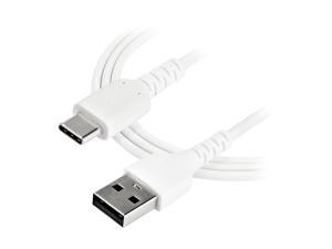 StarTech.com RUSB2AC1MW 1m (3.28 ft.) USB A to USB C Cable - High Quality USB 2.0 Data Transfer & Charge Cable - Male to Male - Aramid Fiber - White (RUSB2AC1MW) StarTech.com RUSB2AC1MW 1m (3.28 ft.) USB A to USB C Cable - High Quality USB 2.0 Data Transfer & Charge Cable - Male to Male - Aramid Fiber - White (RUSB2AC1MW)