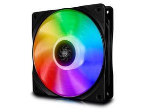 DEEPCOOL CF120, Customizable Addressable RGB LED Lighting, MB SYNC by 5V ADD-RGB Header, SYNC with Other ADD-RGB Devices, 120mm PWM Fan - 1 Pcs