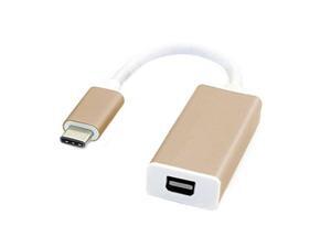 BFY USB 3.1 Type-C to Mini DisplayPort Adapter,Support 4K output with Aluminium Case USB-C to Mini DP Mini DisplayPort Female for Apple New Macbook, ChromeBook Pixel - Gold BFY USB 3.1 Type-C to Mini DisplayPort Adapter,Support 4K output with Aluminium Case USB-C to Mini DP Mini DisplayPort Female for Apple New Macbook, ChromeBook Pixel - Gold