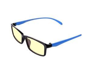 CORN Optiks YJ-2 Full Rim Advanced Video Gaming Eyewear Glasses with Headset Compatibility and Amber Lens Tint, flexible Beta Memory Polymer. (Blue) CORN Optiks YJ-2 Full Rim Advanced Video Gaming Eyewear Glasses with Headset Compatibility and Amber Lens Tint, flexible Beta Memory Polymer. (Blue)