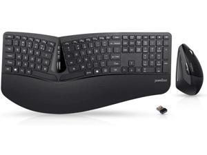 Perixx Periduo-605, Wireless Ergonomic Split Keyboard and Vertical Mouse Combo, Adjustable Palm Rest and Membrane Low Profile Keys, Black, US English Layout (11633) Perixx Periduo-605, Wireless Ergonomic Split Keyboard and Vertical Mouse Combo, Adjustable Palm Rest and Membrane Low Profile Keys, Black, US English Layout (11633)