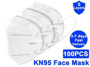 100PCS KN95 Mask, 5 layer Anti Pollution Earloop Face Mask for Personal Protective Respirator Reusable, Non-Disposable Face Mask Work Mask 100PCS KN95 Mask, 5 layer Anti Pollution Earloop Face Mask for Personal Protective Respirator Reusable, Non-Disposable Face Mask Work Mask