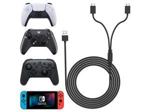 Charging Cable for PS5 DualSense Controller, 2 in 1 10ft Type C PS5 Controller Charger Cable Fast Charging Cable for Xbox Series X/S /Playstation 5/Nintendo Switch/Other USB Type-C Device