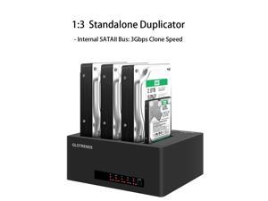 GLOTRENDS 1:3 Hard Drive Duplicator Standalone Duplicator Dock for 2.5" & 3.5" SATA SSD / HDD
