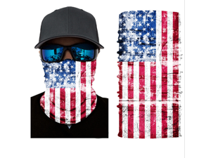 (US stock) Summar Bandana Tube Scarf Men Face Headwear Neck Warmer Dust and UV Protection American Flag (US stock) Summar Bandana Tube Scarf Men Face Headwear Neck Warmer Dust and UV Protection American Flag