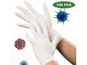 (US Stock)LISM Disposable Anti-allergy Gloves , Non-Sterilized Nitrile Ruber Gloves, Powder Free, Water-proof, Large Size, White, 100 pcs (US Stock)LISM Disposable Anti-allergy Gloves , Non-Sterilized Nitrile Ruber Gloves, Powder Free, Water-proof, Large Size, White, 100 pcs