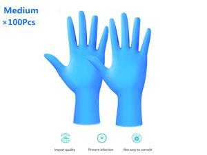 100Pcs Disposable Nitrile Gloves Protective Rubber Cleaning Gloves Laboratory Dental Examination Protective Gloves, Cool Blue(Medium) 100Pcs Disposable Nitrile Gloves Protective Rubber Cleaning Gloves Laboratory Dental Examination Protective Gloves, Cool Blue(Medium)