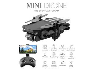LS-MIN Mini Drone 4K HD Camera WiFi Fpv Air Pressure Altitude Hold Gray Foldable Quadcopter RC Drone Toy