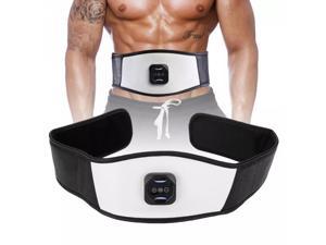 Abdominal Muscle Stimulator Trainer Smart Slimming Belt Abdominal Fitness Apparatus PU Leather Waist Weight Loss Massager