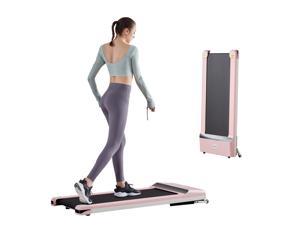 UMAY Under Desk Treadmill for Home & Office with Foldable Frames, Walking Pad Small Flat Treadmill Machine with Low Noise & Sports App for Small Spaces