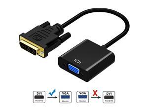 DVI to VGA Adapter, 1080p Active DVI-D to VGA Adapter Converter 24+1 Male to Female Adapter (Color: Black) DVI to VGA Adapter, 1080p Active DVI-D to VGA Adapter Converter 24+1 Male to Female Adapter (Color: Black)