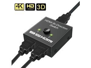 HDMI Switch Bi-directional HDMI Splitter Manual HDMI Switcher 2 In 1 Out or 1 Input 2 Output Supports HD/4K/3D/1080P, for Xbox/PS4/PS3/Roku/Blu-Ray player/DVD/HDTV HDMI Switch Bi-directional HDMI Splitter Manual HDMI Switcher 2 In 1 Out or 1 Input 2 Output Supports HD/4K/3D/1080P, for Xbox/PS4/PS3/Roku/Blu-Ray player/DVD/HDTV