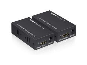 60 Meters HDMI Extender(Transmitter and Receiver) Over Single RJ45 Cat5e/6/7 Ethernet Cable, HDMI to RJ45, RJ45 to HDMI, Supports 1080p, 3D, HDCP, EDID, Up to 196ft(60m) 60 Meters HDMI Extender(Transmitter and Receiver) Over Single RJ45 Cat5e/6/7 Ethernet Cable, HDMI to RJ45, RJ45 to HDMI, Supports 1080p, 3D, HDCP, EDID, Up to 196ft(60m)