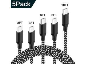 USB C Cable 5Pack 336610 ft USB Type C Charger CableNylon Braided Fast Charging Aluminum Housing Compatible with Samsung GalaxyGoogle PixelLGHuawei TCL and Other USB Type C Cable Device