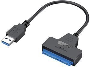 USB 3.0 to SATA Adapter, SATA to USB 3.0 Cable, Compatible 2.5" SATA III HDD Hard Disk Driver, 0.5FT, Black