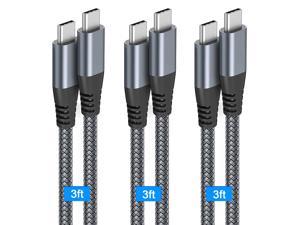 USB C to USB C Cable 33ft 60W 3Pack USB C Cable PD Type C Charging Cable Fast Charging Compatible with MacBook Pro 2020 iPad Pro iPad Air 4 Galaxy S20 Switch Pixel LG and Other USB C Charger