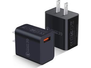 Quick Charge 30 Wall Charger 2Pack 18W QC 30 USB Charger Adapter Fast Charging Block Compatible Wireless Charger Compatible with Samsung Galaxy S10 S9 S8 Plus S7 S6 Edge Note 9 LG Kindle Tablet