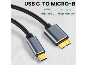 USB C to Micro B Hard Drive Cable 33ft1M USB C Male to Micro USB Sync Cord and Wire for Portable External Hard Drives like My Passport WD ElementsSeagate ExpansionToshibaSamsung M3 Galaxy S5